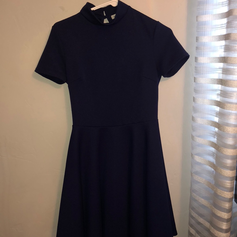 Navy blue silence and noise pleated dress